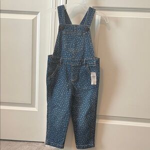 NWT Old NAvy Kids Blue Denim Overalls Size 3T